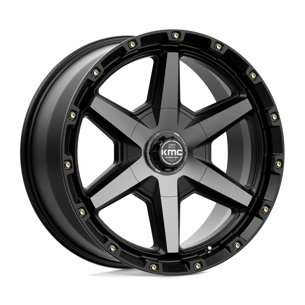 KMC KM101 TEMPO SATIN BLACK WITH GRAY TINT - 6X135/5.5
