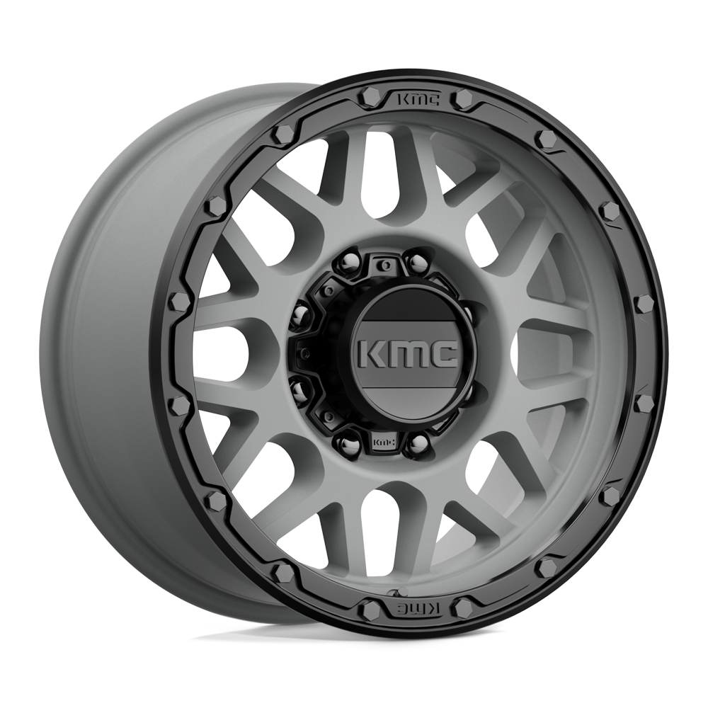 KMC KM535 GRENADE OFF-ROAD MATTE GRAY MATTE BLACK LIP - 8X180