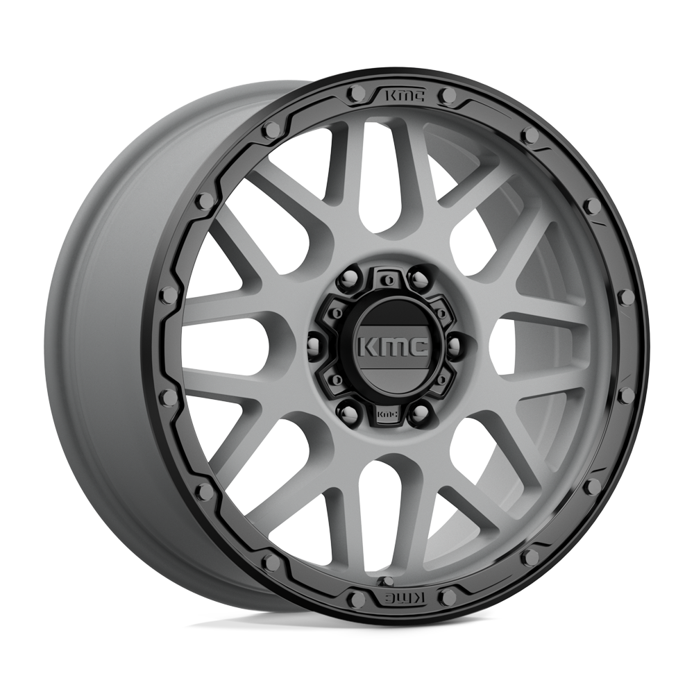 KMC KM535 GRENADE OFF-ROAD MATTE GRAY MATTE BLACK LIP - 6X135