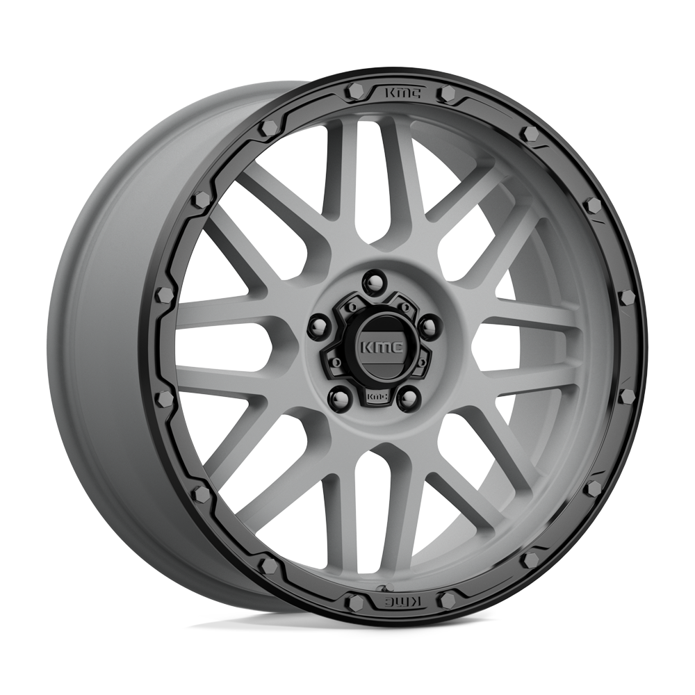 KMC KM535 GRENADE OFF-ROAD MATTE GRAY MATTE BLACK LIP - 5X150