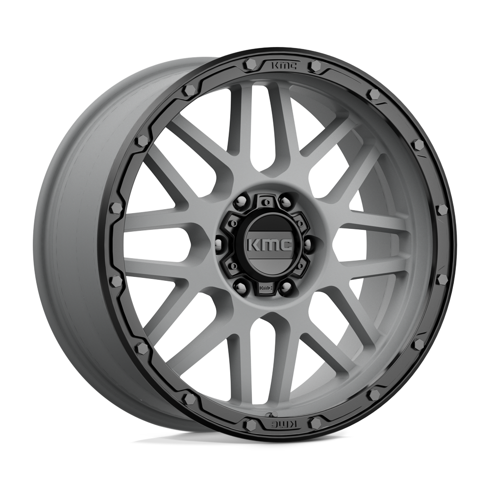 KMC KM535 GRENADE OFF-ROAD MATTE GRAY MATTE BLACK LIP - 6X135
