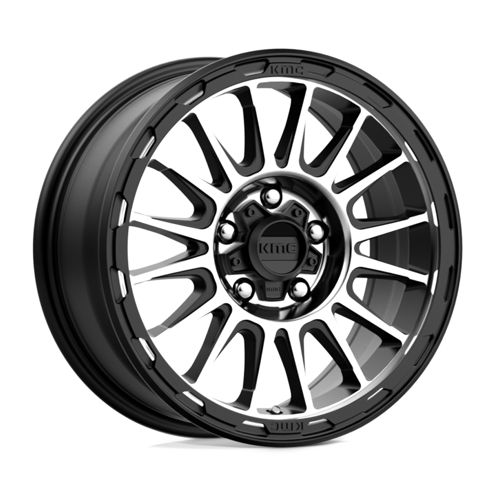 KMC KM542 IMPACT SATIN BLACK MACHINED - 6X5.5