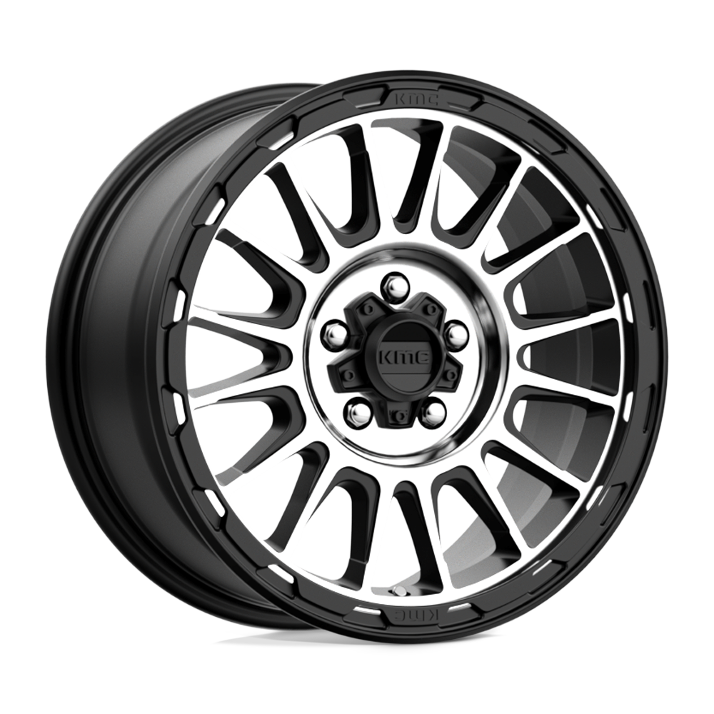 KMC KM542 IMPACT SATIN BLACK MACHINED - 5X4.5