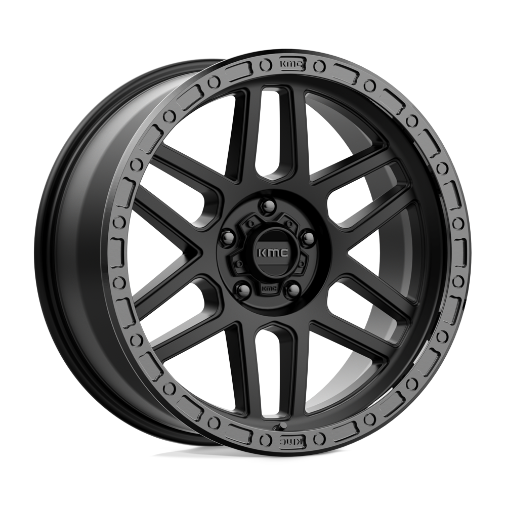 KMC KM544 MESA SATIN BLACK WITH GLOSS BLACK LIP - 5X150