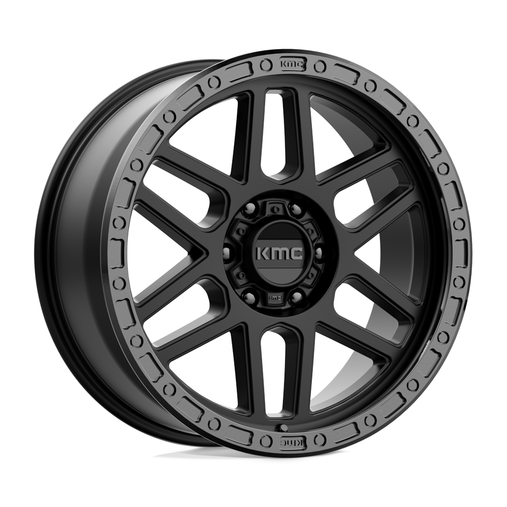 KMC KM544 MESA SATIN BLACK WITH GLOSS BLACK LIP - 6X4.5