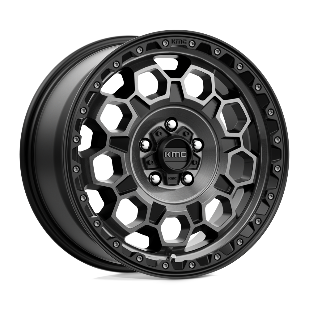 KMC KM545 TREK SATIN BLACK WITH GRAY TINT - 6X5.5