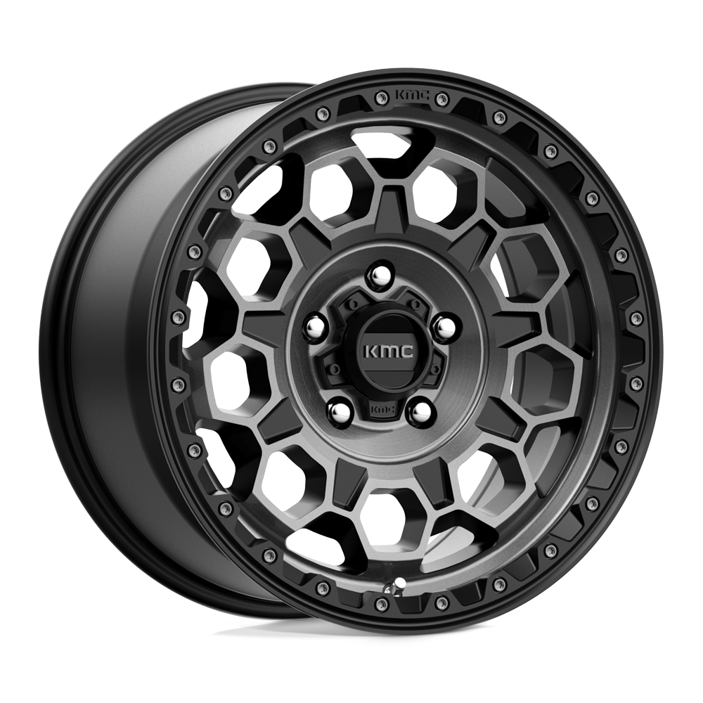 KMC KM545 TREK SATIN BLACK WITH GRAY TINT - 5X5.0