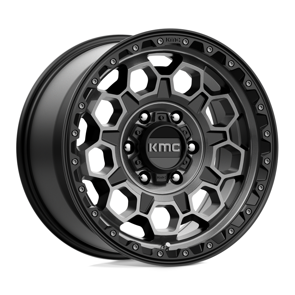 KMC KM545 TREK SATIN BLACK WITH GRAY TINT - 6X120