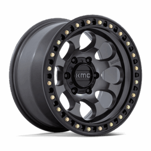 KMC KM550 RIOT SBL ANTHRACITE WITH SATIN BLACK LIP - 6X135