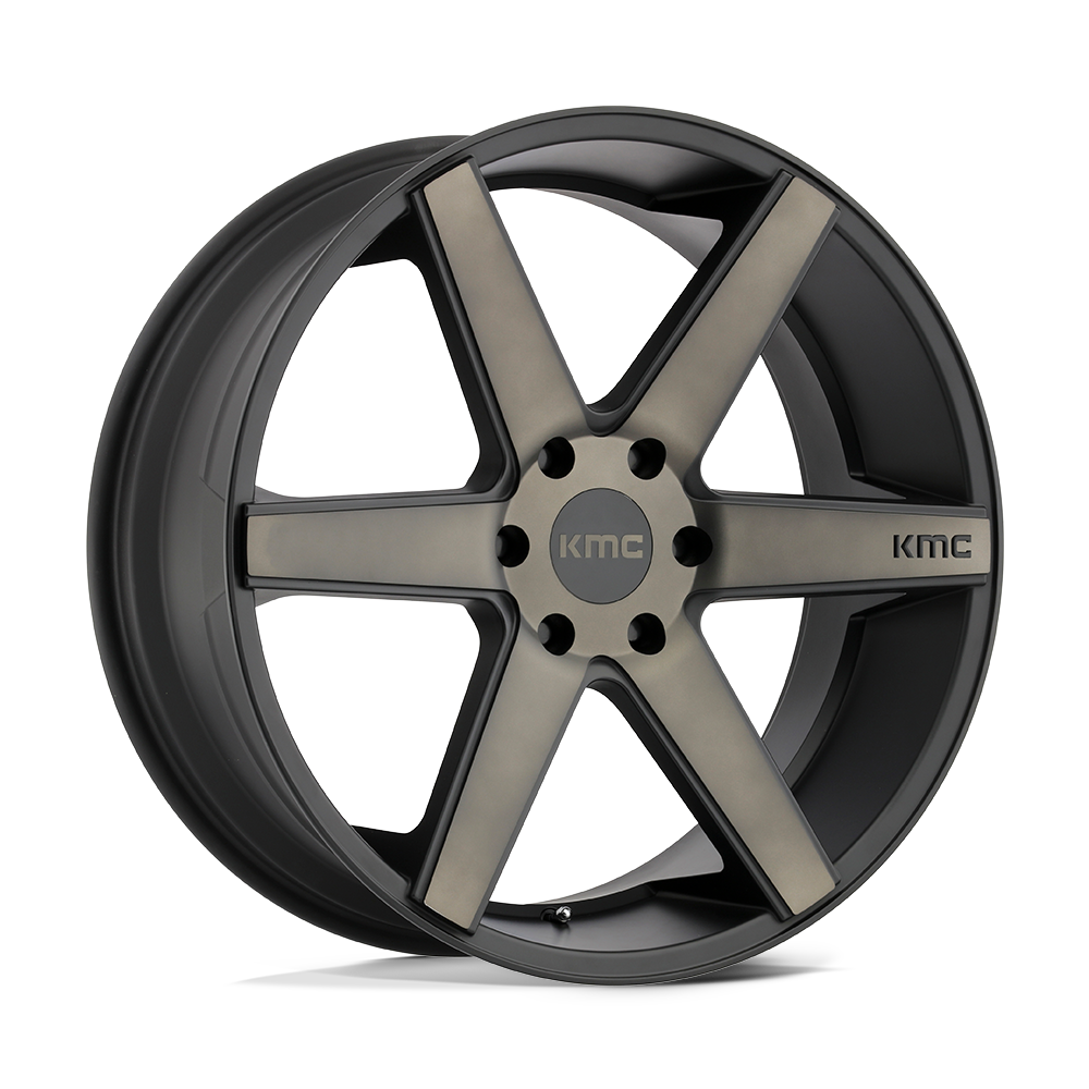 KMC KM704 DISTRICT TRUCK MATTE BLACK DARK TINT - 6X135