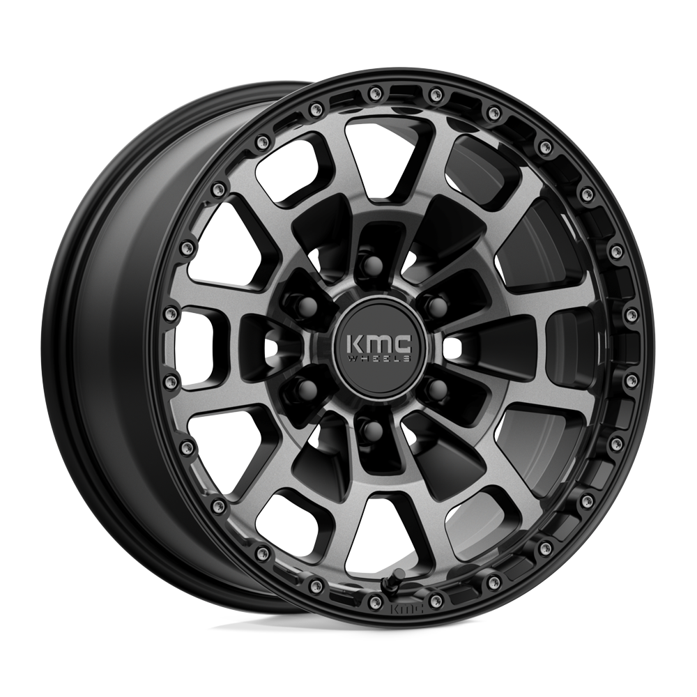 KMC KM718 SUMMIT SATIN BLACK WITH GRAY TINT - 6X135