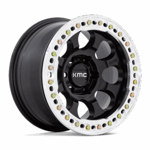 KMC KM237 RIOT BEADLOCK SATIN BLACK WITH MACHINED RING - BLANK