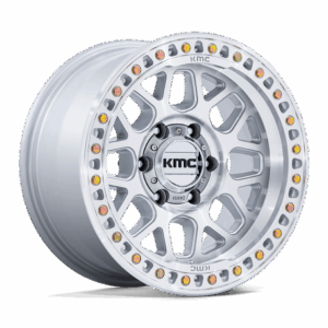 KMC KM549 GRS GLOSS SILVER W/ MACHINED FACE - 8X6.5