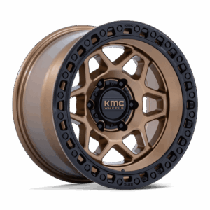 KMC KM553 TORX MATTE BRONZE WITH GLOSS BLACK LIP - 5X5.0