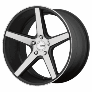 KMC KM685 DISTRICT SATIN BLACK MACHINED FACE - 5X120
