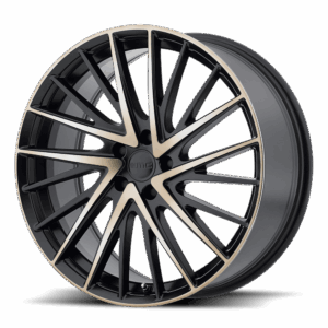 KMC KM697 NEWTON SATIN BLACK W/ MACHINED FACE AND TINTED CLEAR - 5X120