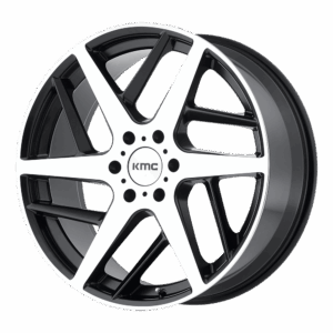 KMC KM699 TWO FACE SATIN BLACK WITH MACHINED FACE - 6X5.5