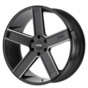 KMC KM702 DUECE SATIN BLACK MILLED - 6X135