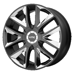 KMC KM710 TAKEDOWN SATIN BLACK CHROME INSERTS - 6X135/5.5