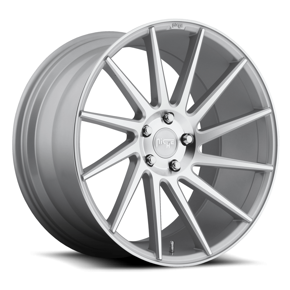 Niche 1PC NC112 SURGE GLOSS SILVER MACHINED - 5X120