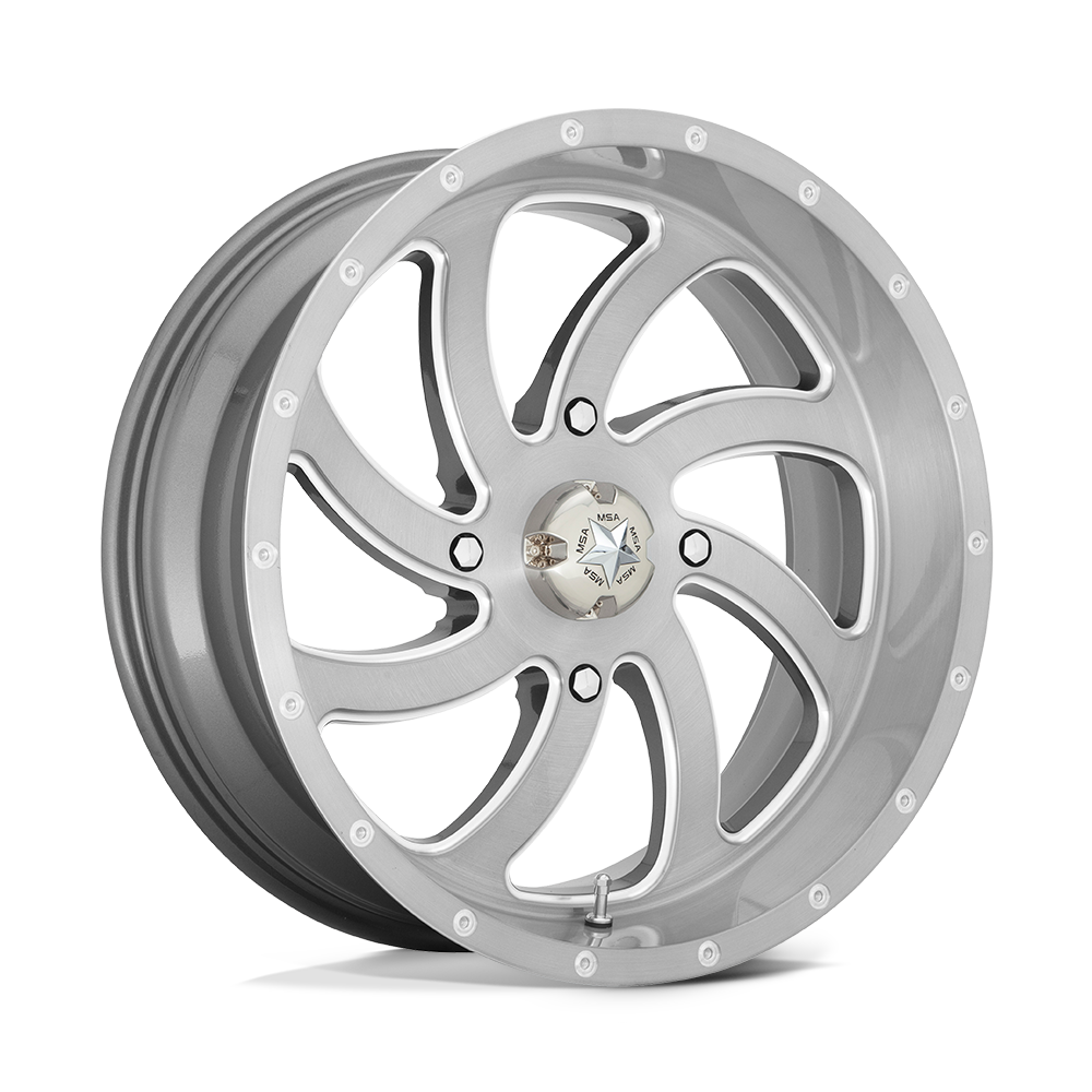 MSA Offroad Wheels MA036 SWITCH UTV BRUSHED TITANIUM - 4X156