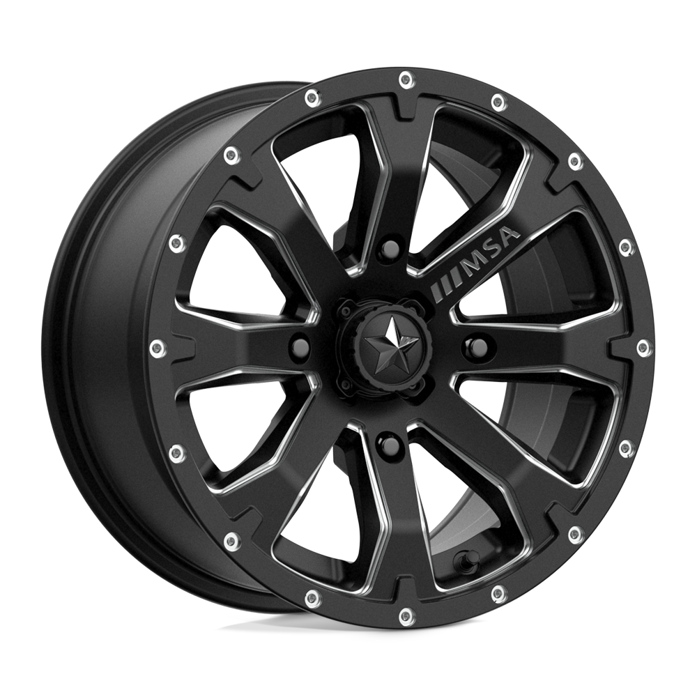 MSA Offroad Wheels MA042 BOUNTY UTV SATIN BLACK MILLED - 4X137