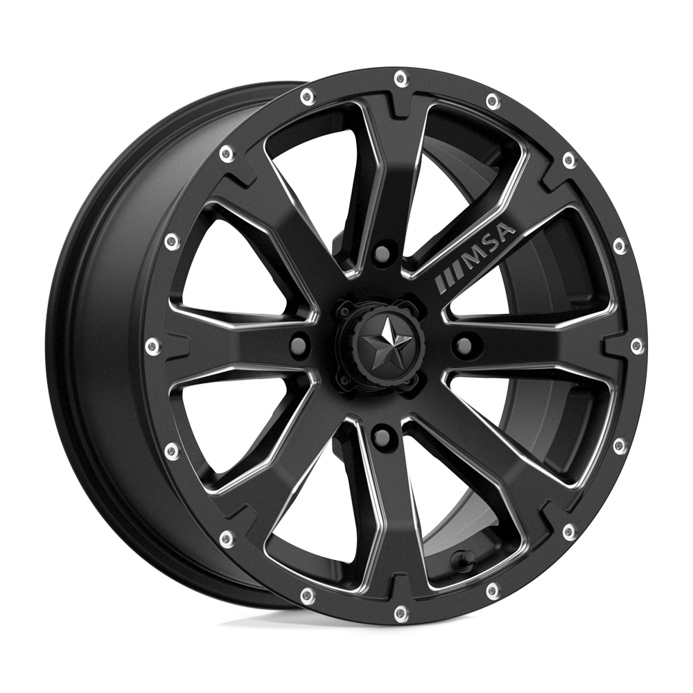 MSA Offroad Wheels MA042 BOUNTY UTV SATIN BLACK MILLED - 4X137