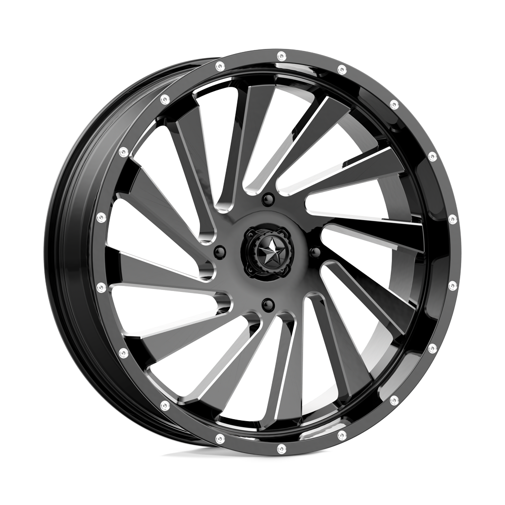 MSA Offroad Wheels MA046 BLADE UTV GLOSS BLACK MILLED - 4X110