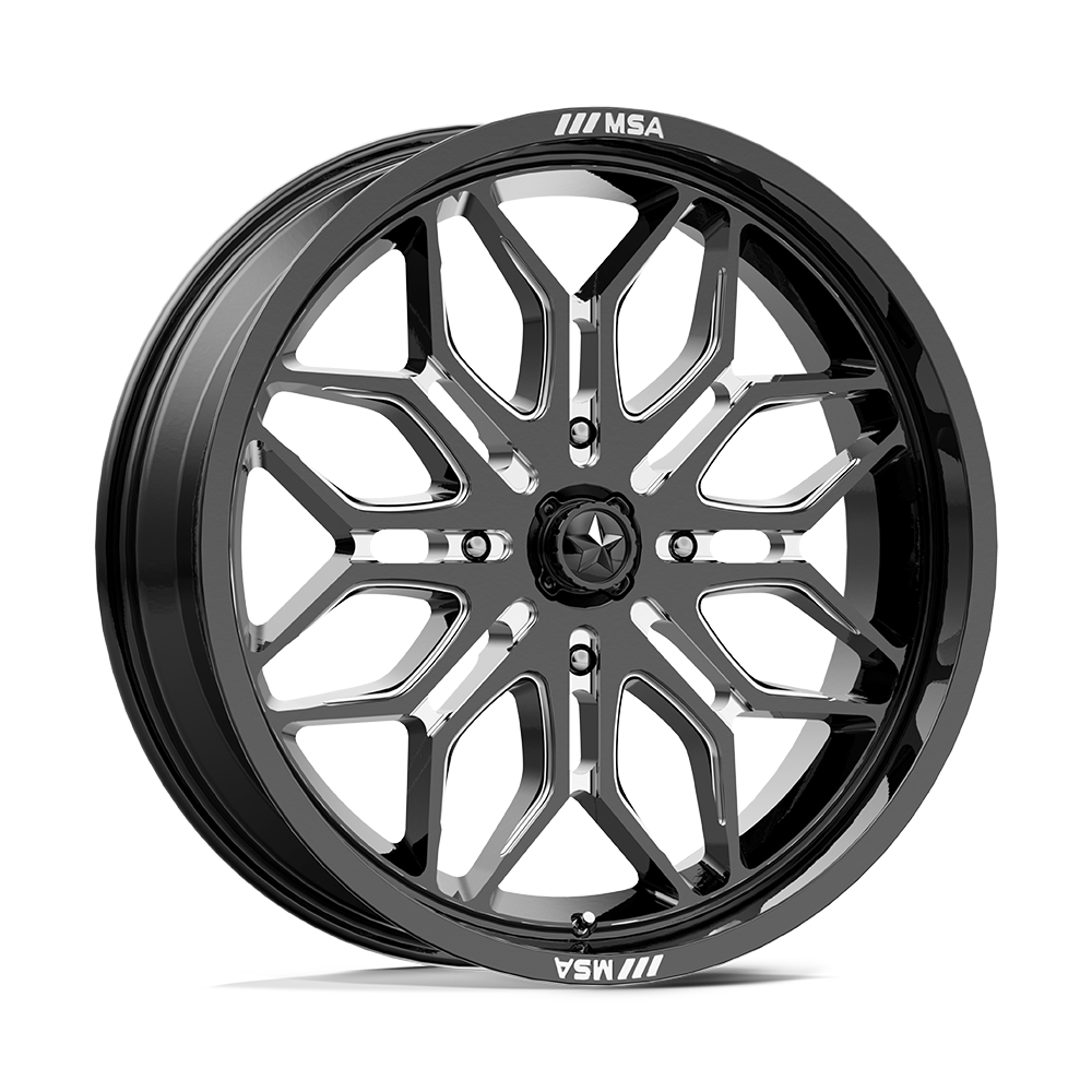 MSA Offroad Wheels MA047 SNIPER UTV GLOSS BLACK MILLED - 4X156