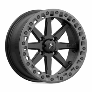 MSA Offroad Wheels MA031 LOK2 UTV BEADLOCK SATIN BLACK MATTE GRAY RING - 4X156
