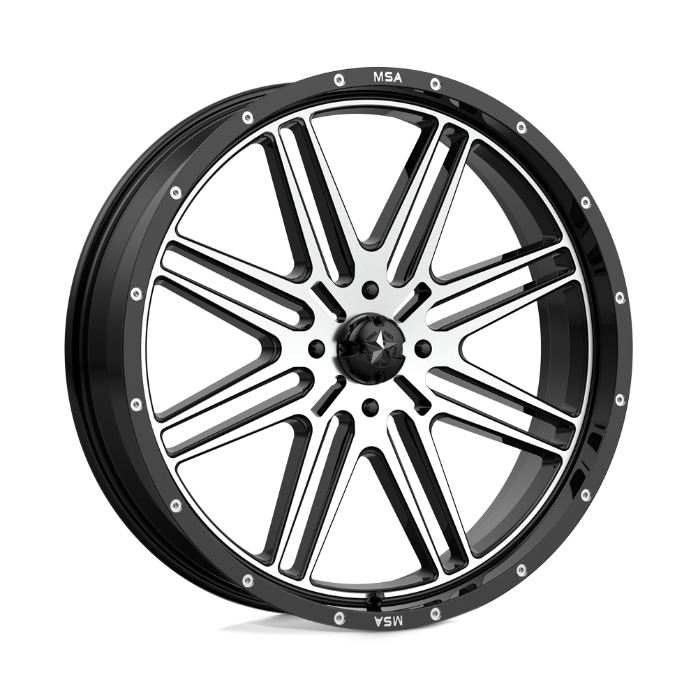MSA Offroad Wheels MA038 BRUTE UTV GLOSS BLACK MACHINED - 4X137