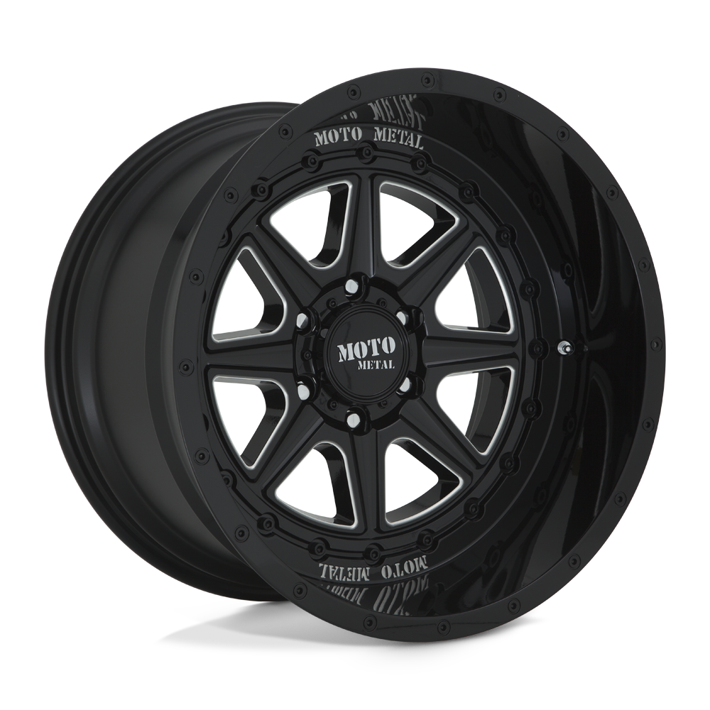 Moto Metal MO801 PHANTOM GLOSS BLACK MILLED - 6X135
