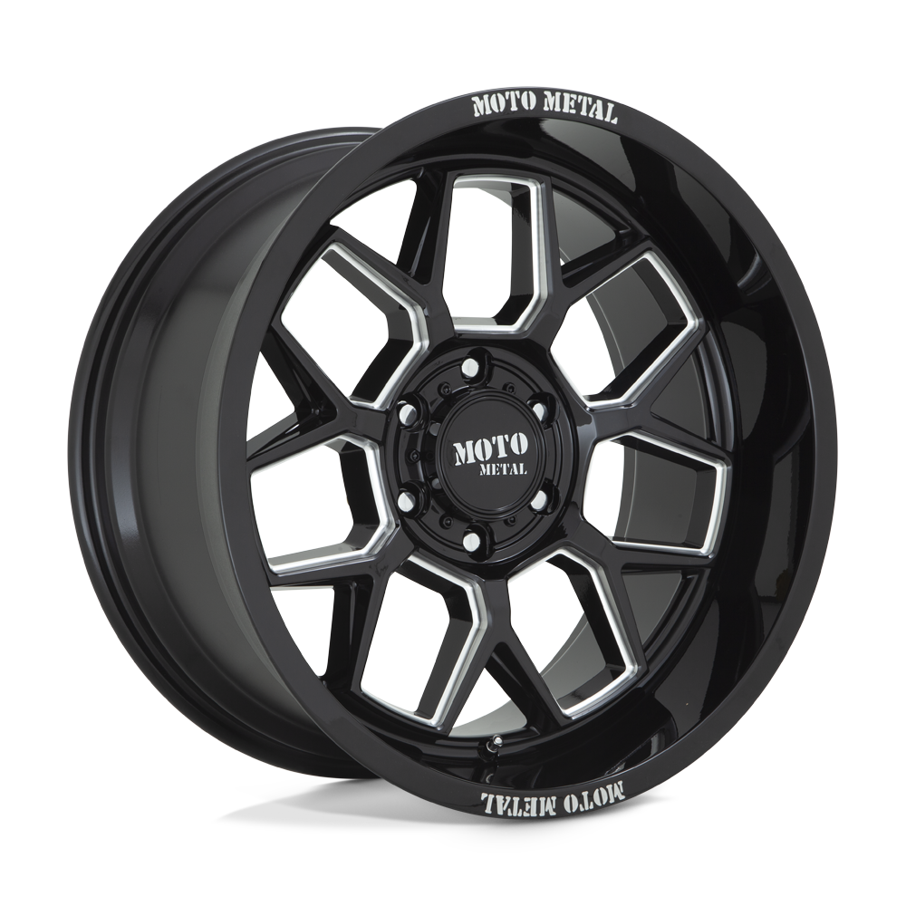 Moto Metal MO803 BANSHEE GLOSS BLACK MILLED - 5X5.5