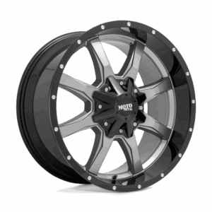 Moto Metal MO970 MO970 GLOSS GRAY CENTER GLOSS BLACK LIP - 6X135/5.5