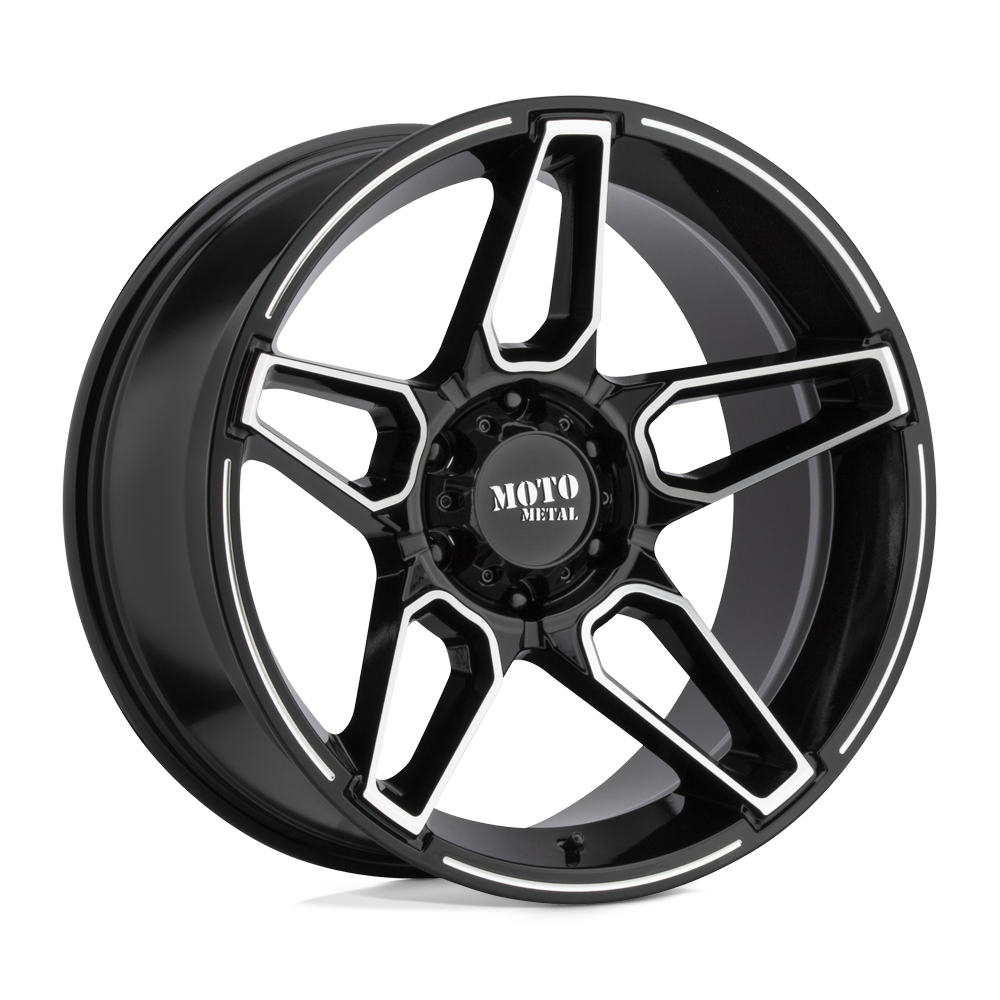 Moto Metal MO994 FANG GLOSS BLACK MACHINED - 5X5.0