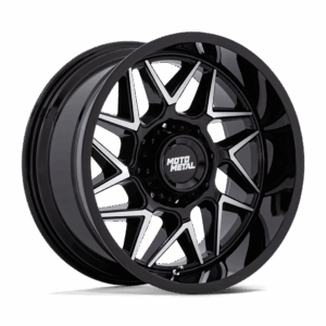 Moto Metal MO812 TURBINE GLOSS BLACK W/ MACHINED FACE - 6X5.5