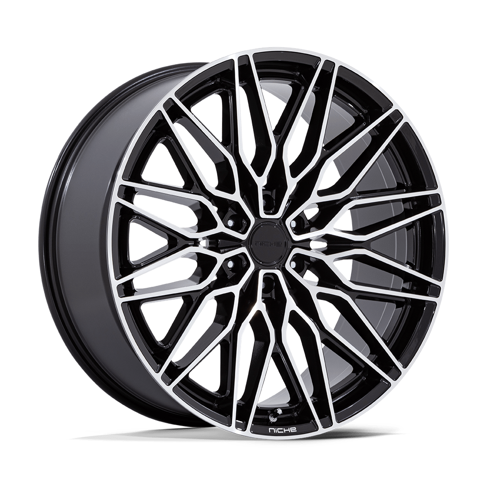 Niche 1PC NC278 CALABRIA 6 GLOSS BLACK MACHINED - 6X5.5