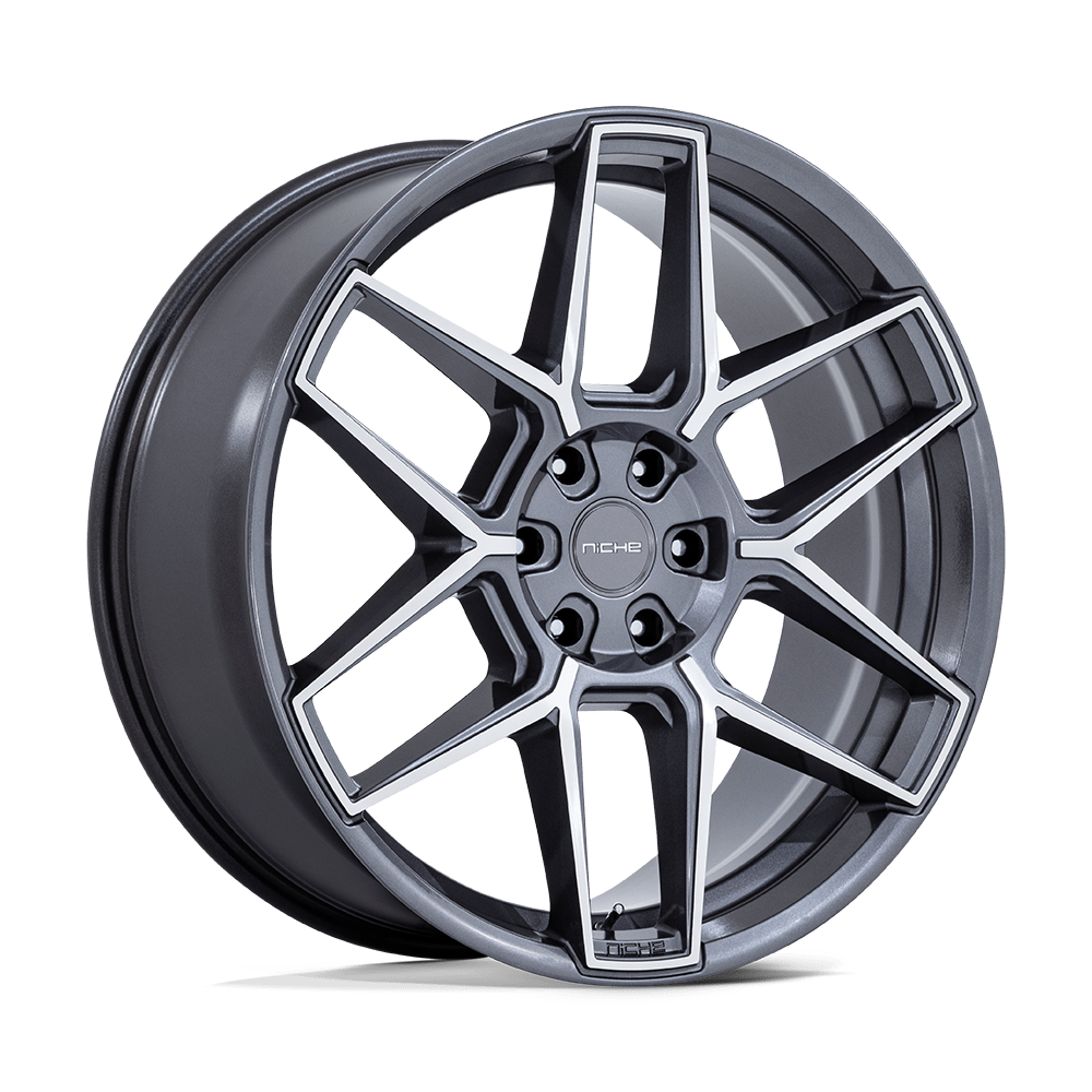 Niche 1PC NC281 RISE ANTHRACITE W/ MACHINED FACE - 5X120