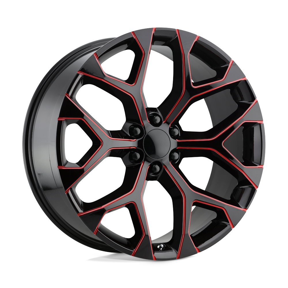 Performance Replicas PR176 PR176 GLOSS BLACK RED MILLED - 6X5.5