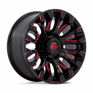 Fuel 1PC FC829 QUAKE GLOSS BLACK MILLED RED TINT - 8X6.5