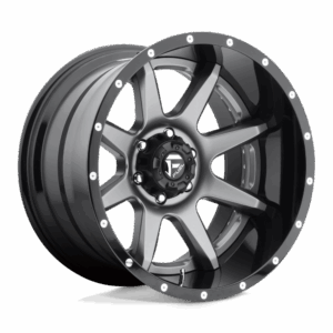Fuel 2PC FT238 RAMPAGE MATTE GUN METAL BLACK LIP - 8X6.5