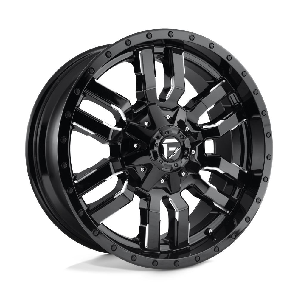 Fuel 1PC FC595 SLEDGE GLOSS BLACK MILLED - 5X5.5/150