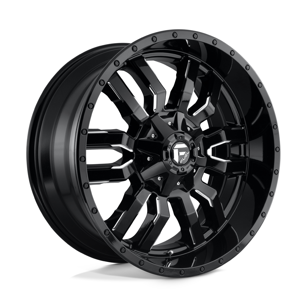 Fuel 1PC FC595 SLEDGE GLOSS BLACK MILLED - 8X180