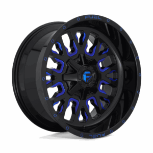 Fuel 1PC FC645 STROKE GLOSS BLACK BLUE TINTED CLEAR - 6X135/5.5