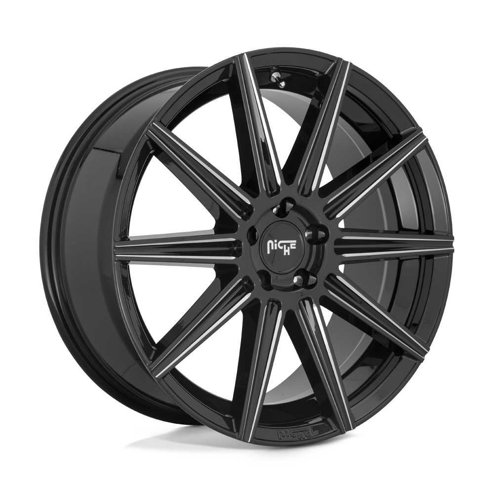 Niche 1PC NC243 TIFOSI GLOSS BLACK MILLED - 5X115