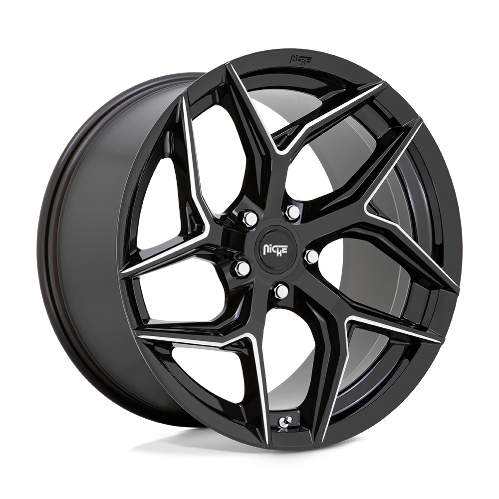 Niche 1PC NC266 TORSION GLOSS BLACK MILLED - 5X120