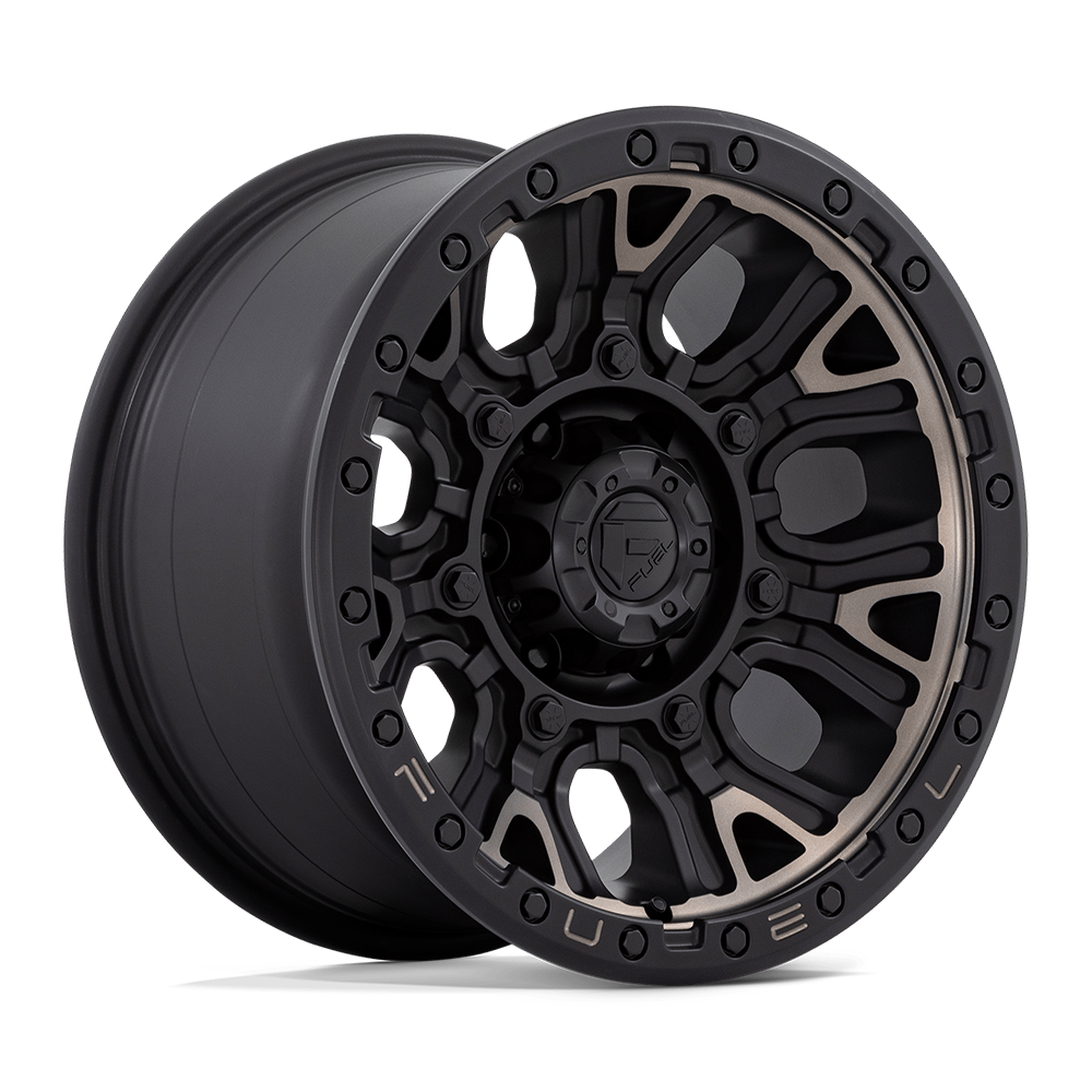 Fuel 1PC FC824 TRACTION MATTE BLACK WITH DOUBLE DARK TINT - 6X135