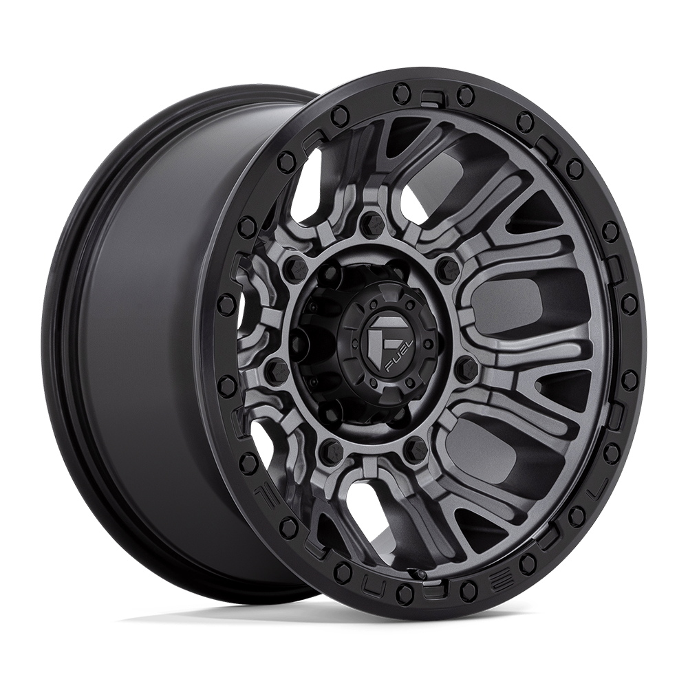 Fuel 1PC FC825 TRACTION MATTE GUNMETAL WITH BLACK RING - 5X5.0
