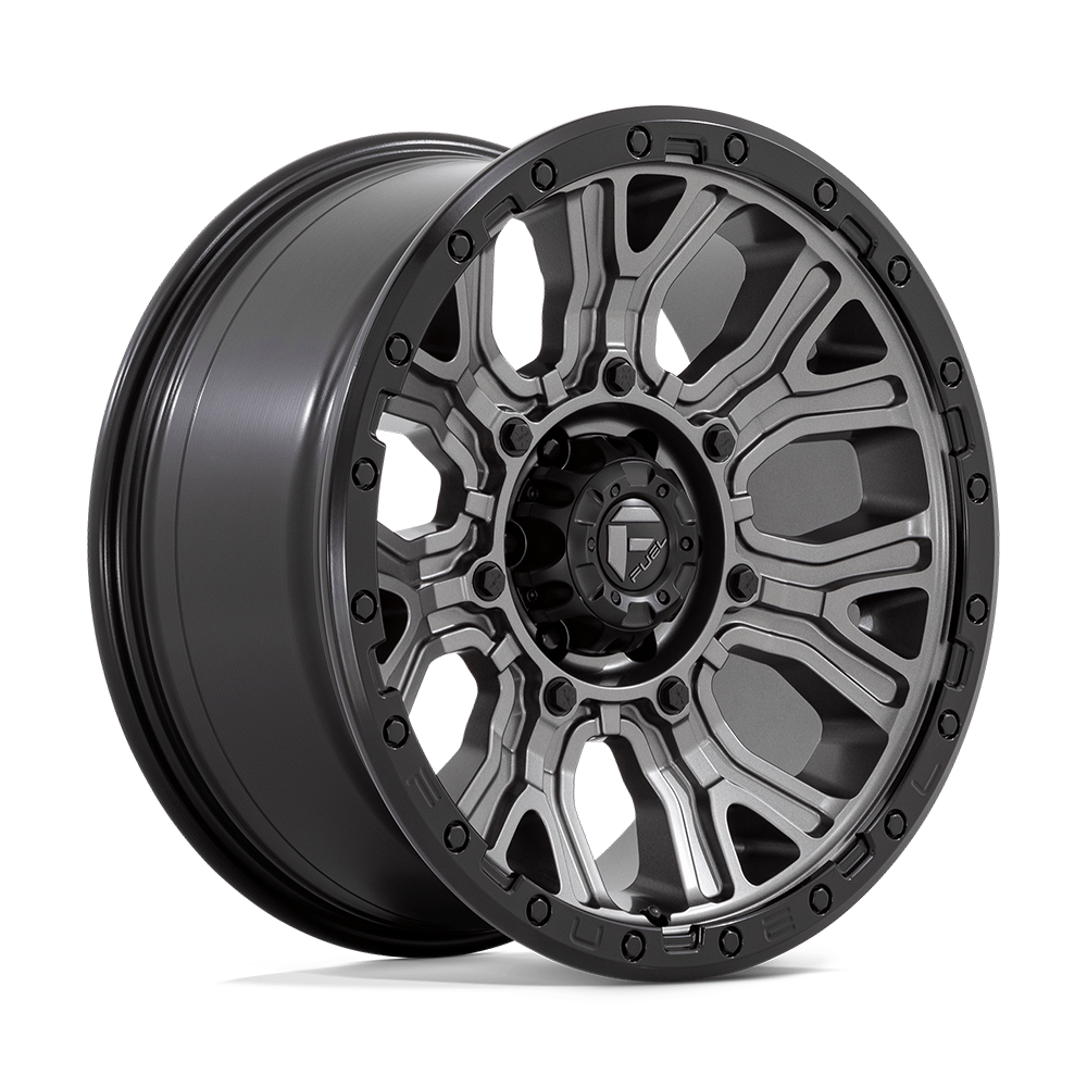 Fuel 1PC FC825 TRACTION MATTE GUNMETAL WITH BLACK RING - 6X5.5