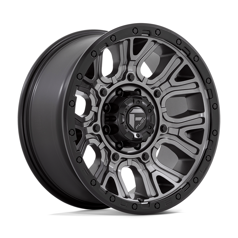 Fuel 1PC FC825 TRACTION MATTE GUNMETAL WITH BLACK RING - 8X180